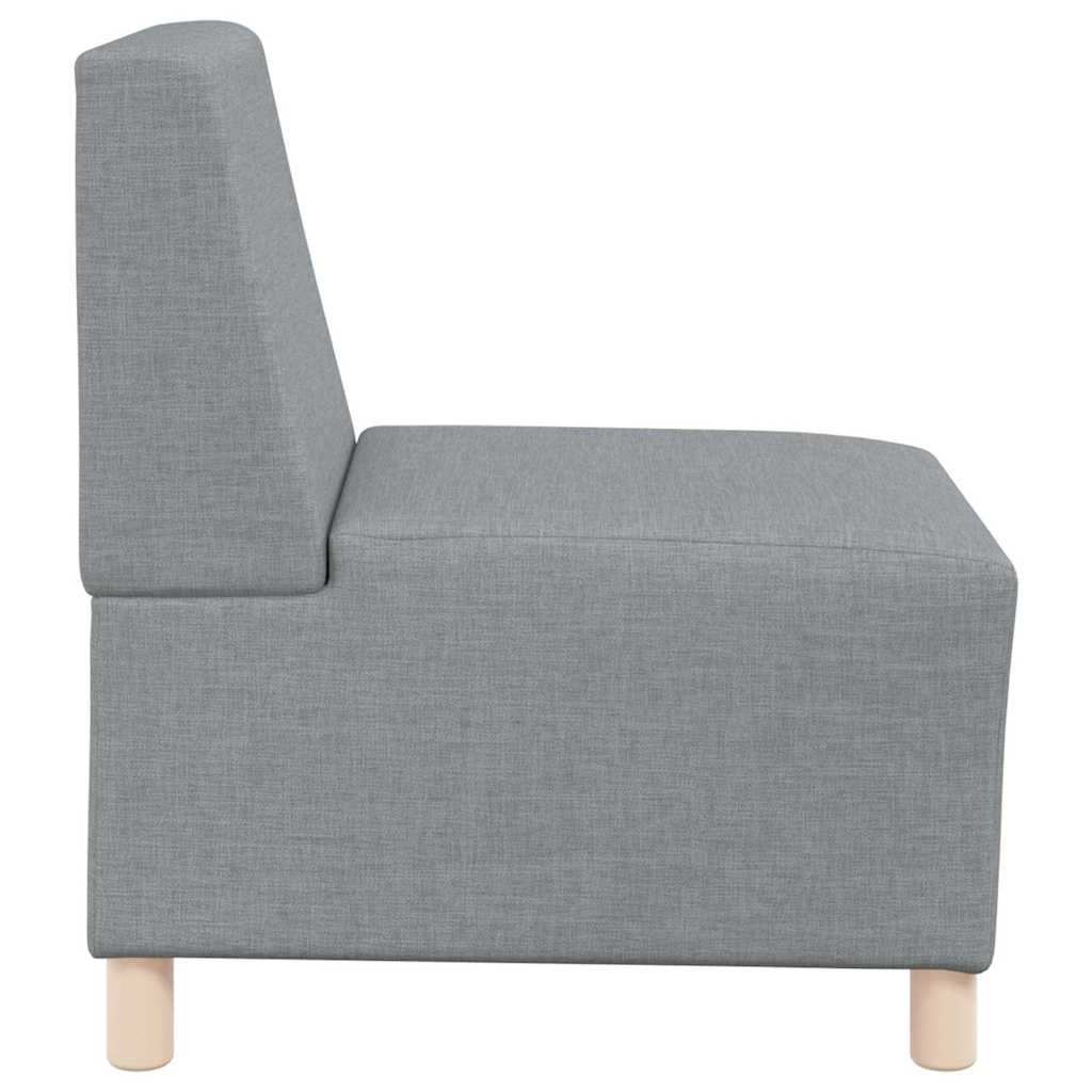 vidaXL Canapé modulaire sans accoudoirs 2 pcs Gris clair 55 x 74 x 82 cm Tissu