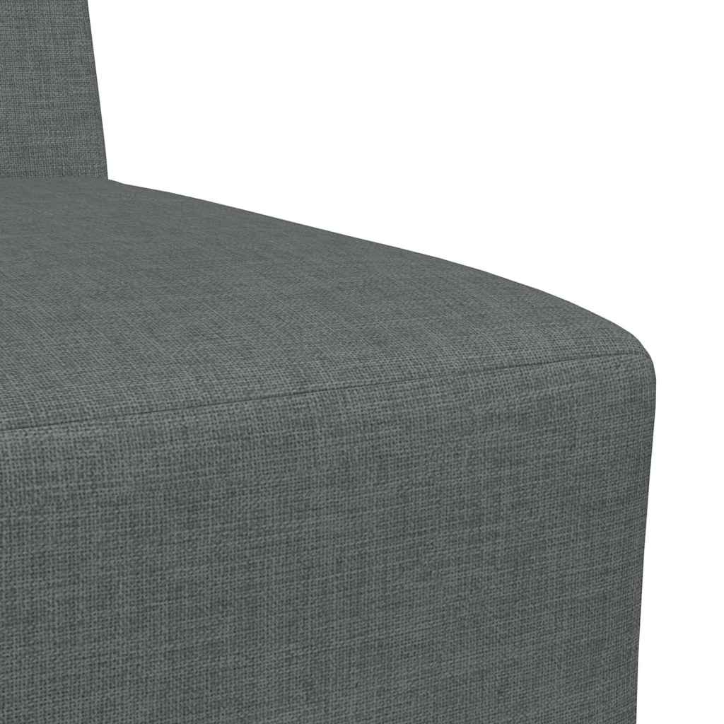 vidaXL Canapé modulable sans accoudoirs 2 pcs Gris foncé 55 x 74 x 82 cm Tissu