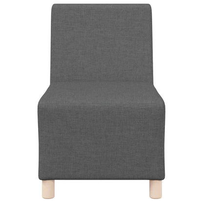 vidaXL Canapé modulable sans accoudoirs 2 pcs Gris foncé 55 x 74 x 82 cm Tissu