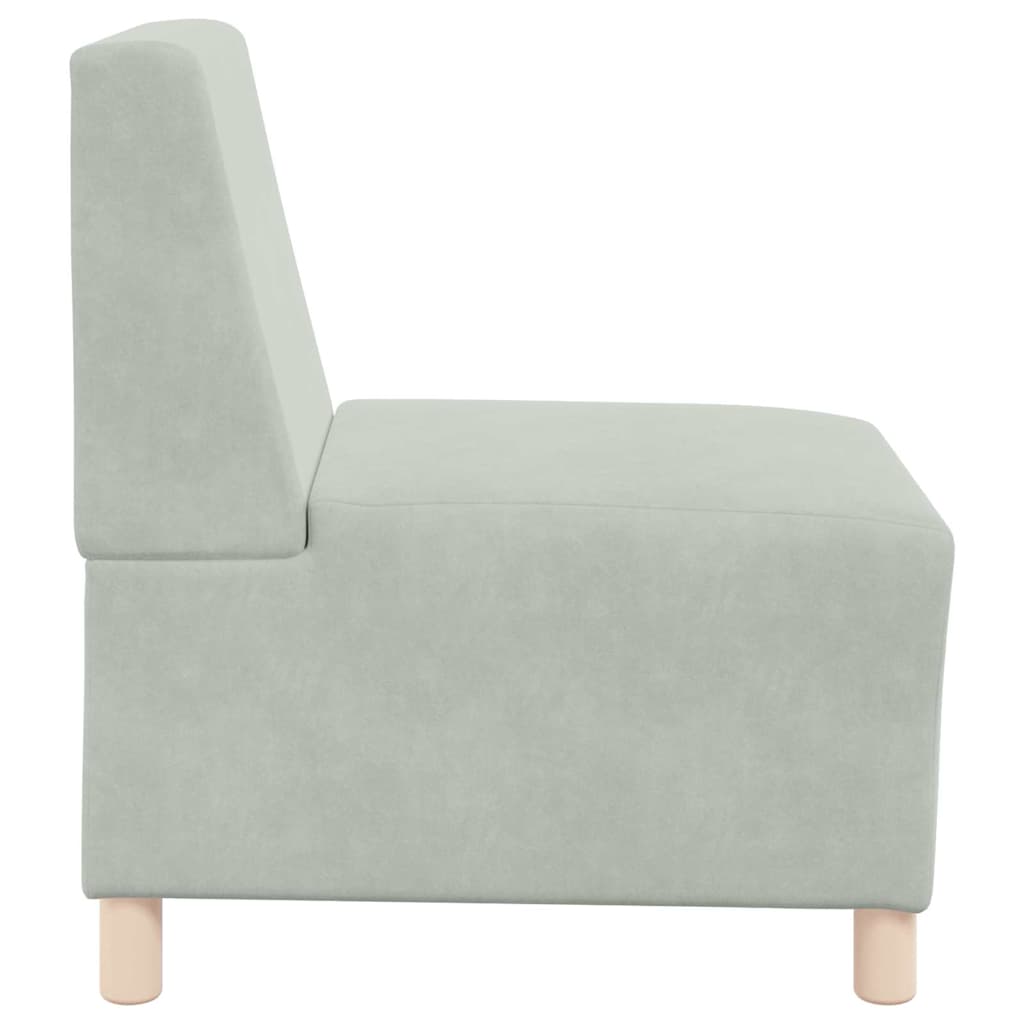 vidaXL Canapé modulaire sans accoudoirs 2 pcs Gris clair 55 x 74 x 82 cm Velours