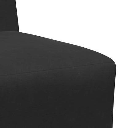 vidaXL Canapé modulable sans accoudoirs 2 pcs Noir 55 x 74 x 82 cm Velours