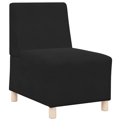 vidaXL Canapé modulable sans accoudoirs 2 pcs Noir 55 x 74 x 82 cm Velours