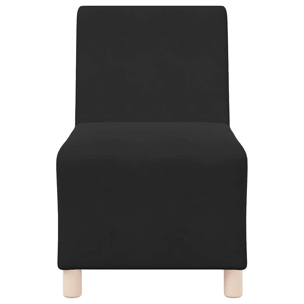 vidaXL Canapé modulable sans accoudoirs 2 pcs Noir 55 x 74 x 82 cm Velours
