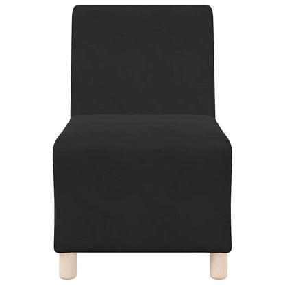 vidaXL Canapé modulable sans accoudoirs 2 pcs Noir 55 x 74 x 82 cm Velours