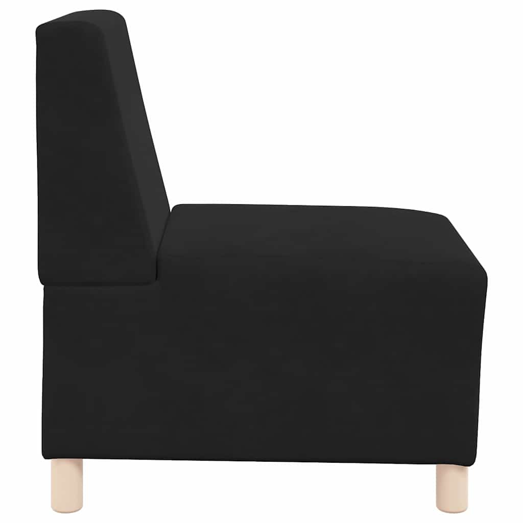vidaXL Canapé modulable sans accoudoirs 2 pcs Noir 55 x 74 x 82 cm Velours