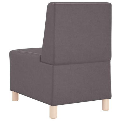 vidaXL Canapé modulable sans accoudoirs 2 pcs Gris 55 x 74 x 82 cm Similicuir