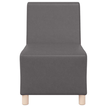 vidaXL Canapé modulable sans accoudoirs 2 pcs Gris 55 x 74 x 82 cm Similicuir