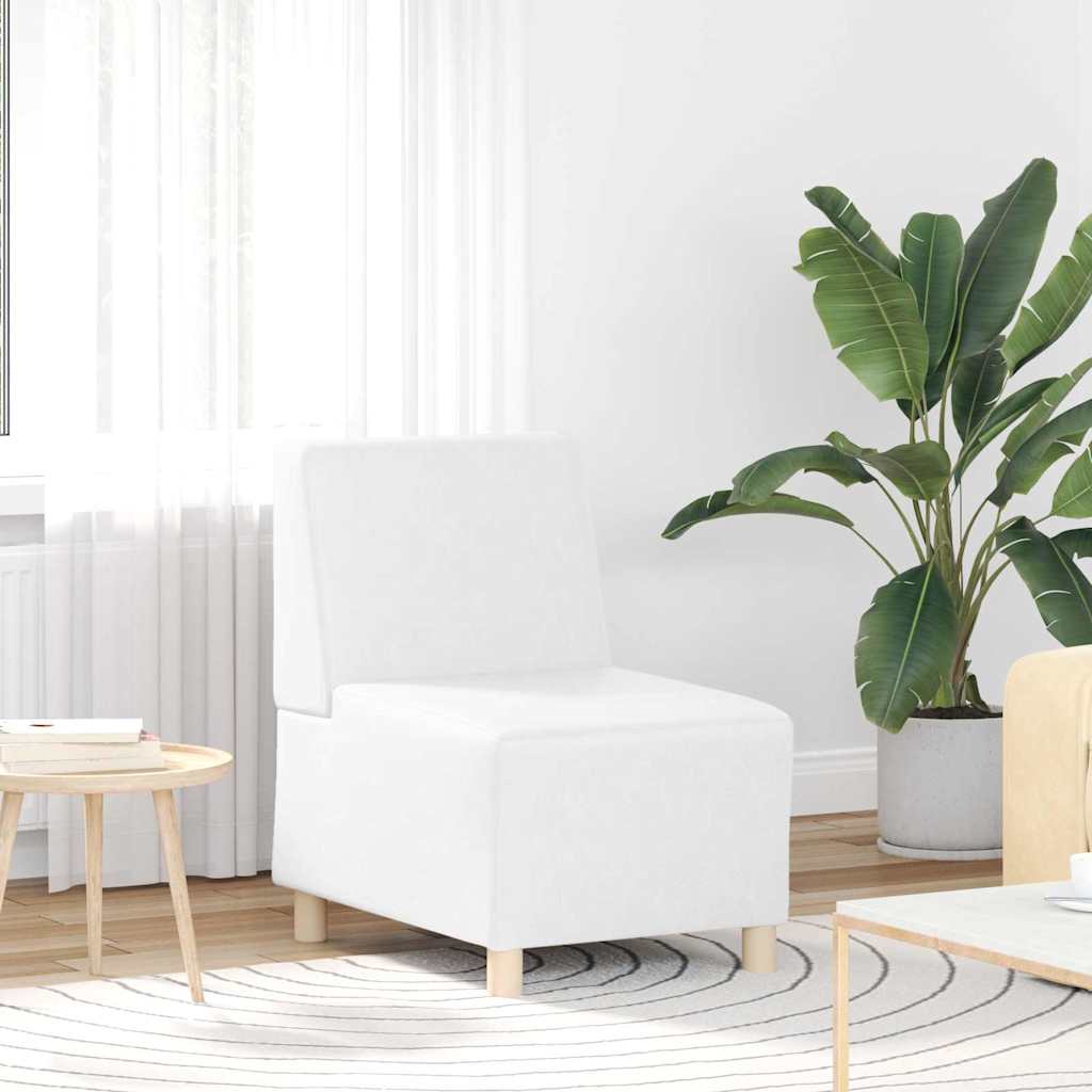 vidaXL Canapé modulaire sans accoudoirs 2 pcs Blanc 55 x 74 x 82 cm Similicuir