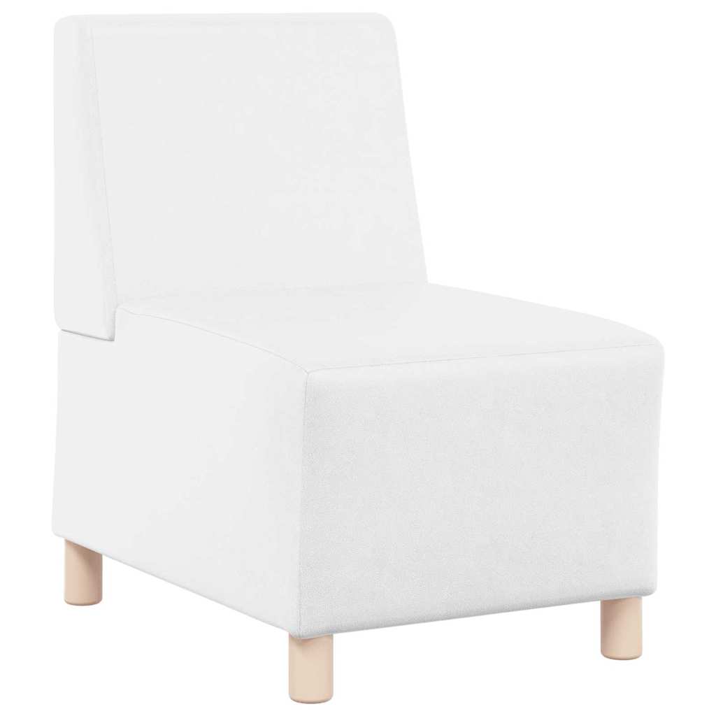 vidaXL Canapé modulaire sans accoudoirs 2 pcs Blanc 55 x 74 x 82 cm Similicuir