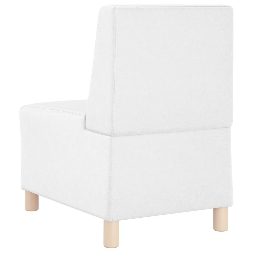 vidaXL Canapé modulaire sans accoudoirs 2 pcs Blanc 55 x 74 x 82 cm Similicuir