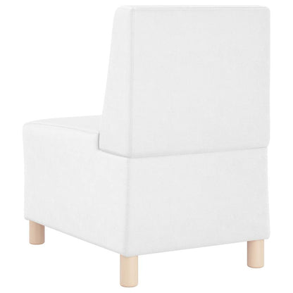 vidaXL Canapé modulaire sans accoudoirs 2 pcs Blanc 55 x 74 x 82 cm Similicuir