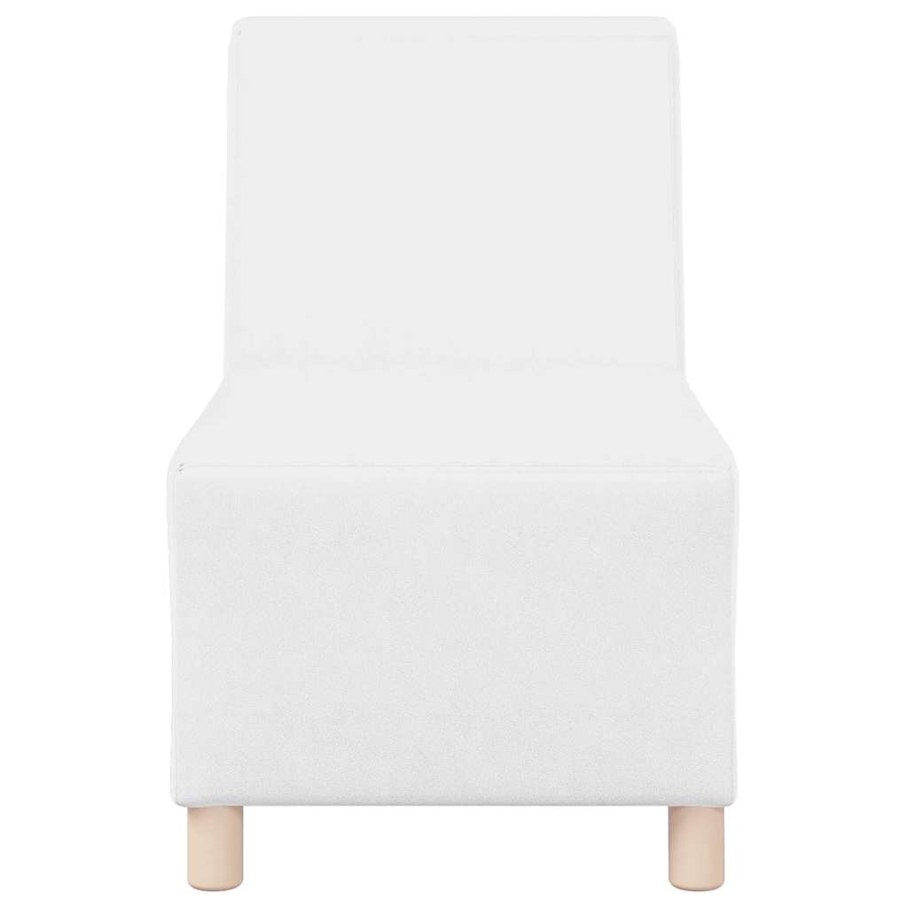 vidaXL Canapé modulaire sans accoudoirs 2 pcs Blanc 55 x 74 x 82 cm Similicuir