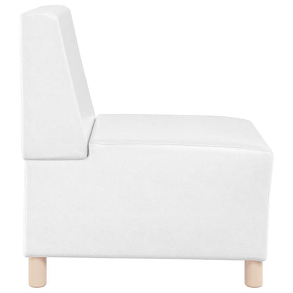 vidaXL Canapé modulaire sans accoudoirs 2 pcs Blanc 55 x 74 x 82 cm Similicuir