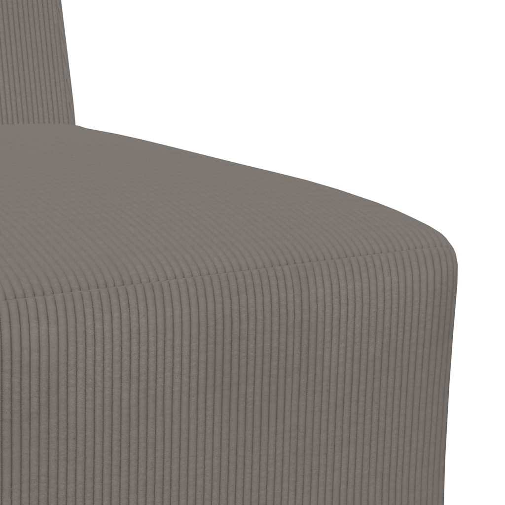 vidaXL Canapé modulaire sans accoudoirs 2 pcs Gris clair 55 x 74 x 82 cm