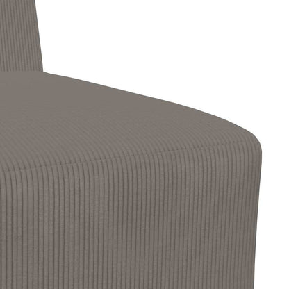 vidaXL Canapé modulaire sans accoudoirs 2 pcs Gris clair 55 x 74 x 82 cm