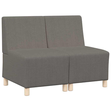 vidaXL Canapé modulaire sans accoudoirs 2 pcs Gris clair 55 x 74 x 82 cm