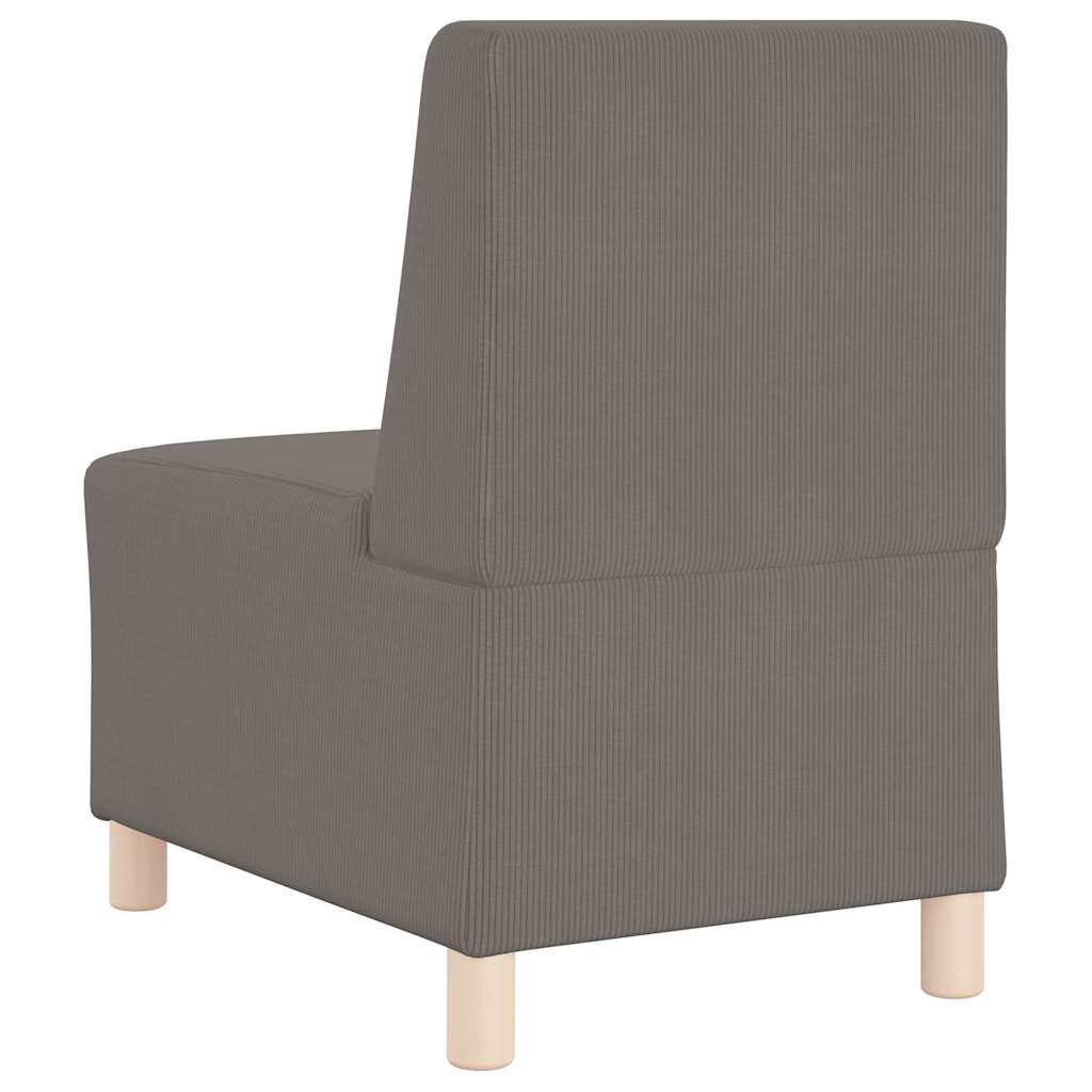 vidaXL Canapé modulaire sans accoudoirs 2 pcs Gris clair 55 x 74 x 82 cm