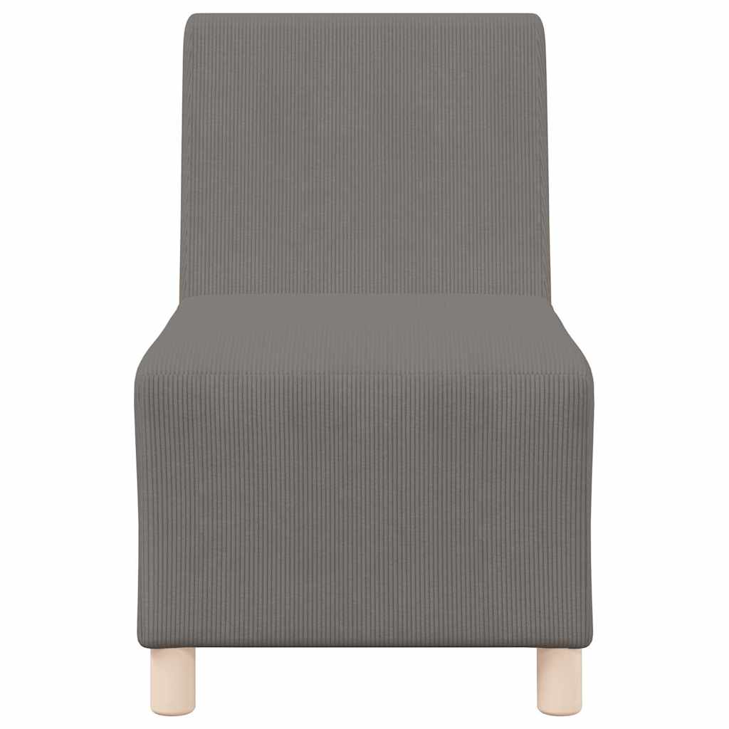 vidaXL Canapé modulaire sans accoudoirs 2 pcs Gris clair 55 x 74 x 82 cm
