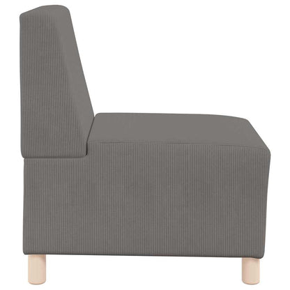 vidaXL Canapé modulaire sans accoudoirs 2 pcs Gris clair 55 x 74 x 82 cm