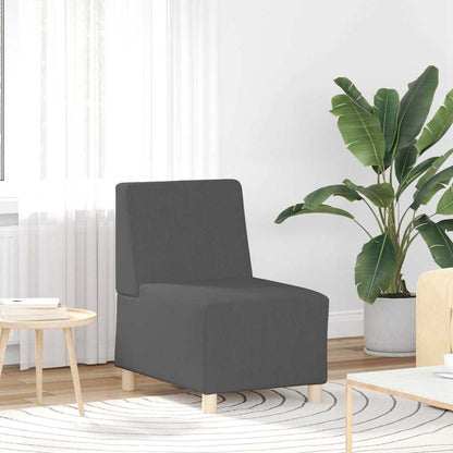 vidaXL Canapé modulaire sans accoudoirs 2 pcs Gris foncé 55 x 74 x 82 cm