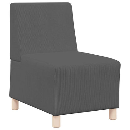 vidaXL Canapé modulaire sans accoudoirs 2 pcs Gris foncé 55 x 74 x 82 cm