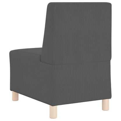 vidaXL Canapé modulaire sans accoudoirs 2 pcs Gris foncé 55 x 74 x 82 cm