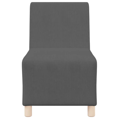 vidaXL Canapé modulaire sans accoudoirs 2 pcs Gris foncé 55 x 74 x 82 cm