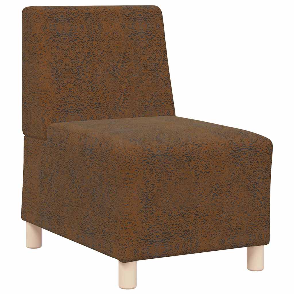 vidaXL Modulares Armfreies Sofa 2 pcs Braun 55 x 74 x 82 cm