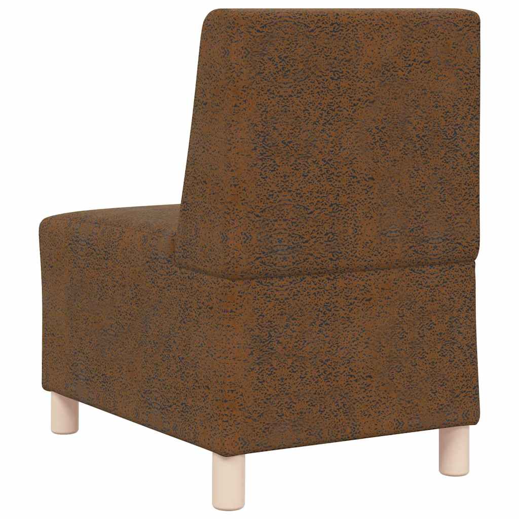 vidaXL Modulares Armfreies Sofa 2 pcs Braun 55 x 74 x 82 cm