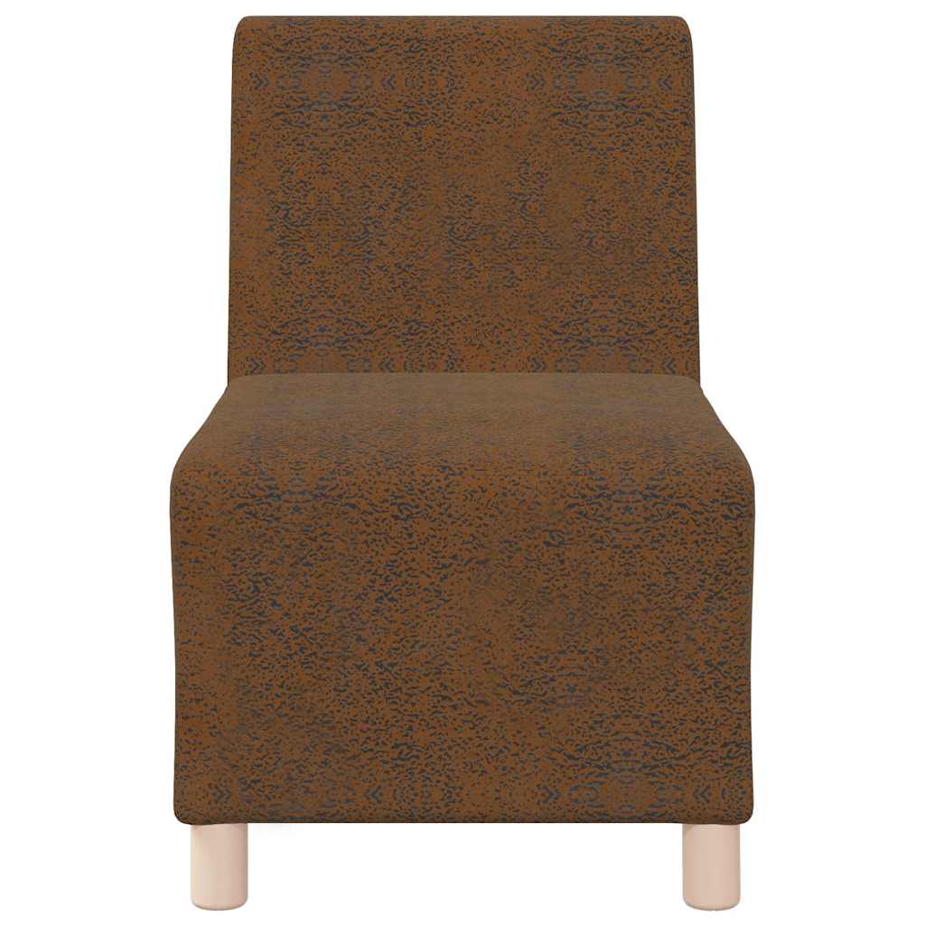 vidaXL Modulares Armfreies Sofa 2 pcs Braun 55 x 74 x 82 cm