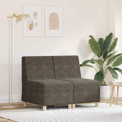 vidaXL Modulares Armfreies Sofa 2 pcs Dunkelgrau 55 x 74 x 82 cm