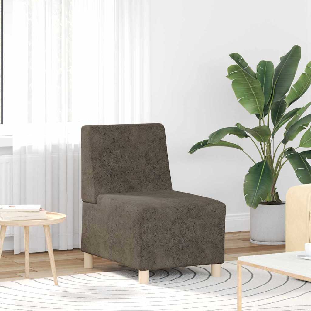 vidaXL Modulares Armfreies Sofa 2 pcs Dunkelgrau 55 x 74 x 82 cm