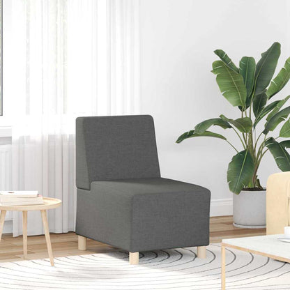 vidaXL Canapé modulable sans accoudoirs 3 pcs Gris foncé 55 x 74 x 82 cm Tissu