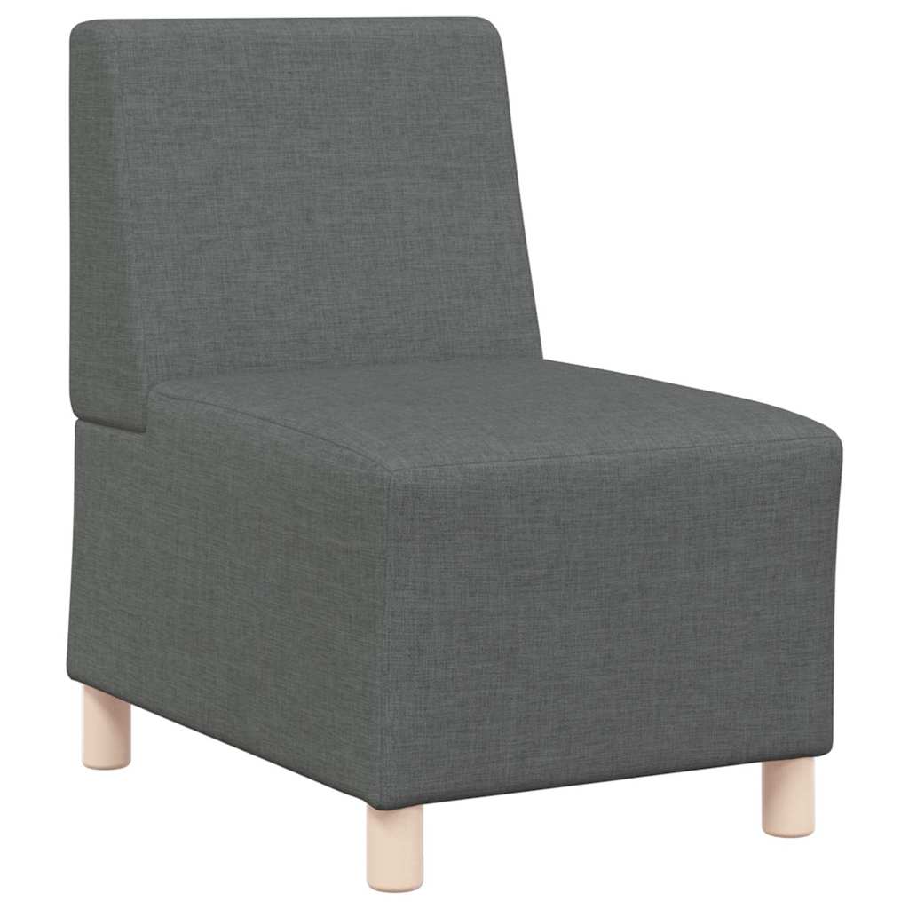 vidaXL Canapé modulable sans accoudoirs 3 pcs Gris foncé 55 x 74 x 82 cm Tissu