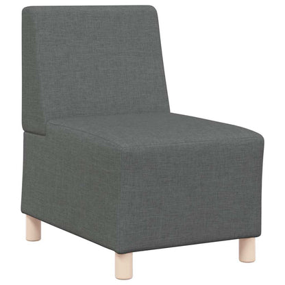 vidaXL Canapé modulable sans accoudoirs 3 pcs Gris foncé 55 x 74 x 82 cm Tissu
