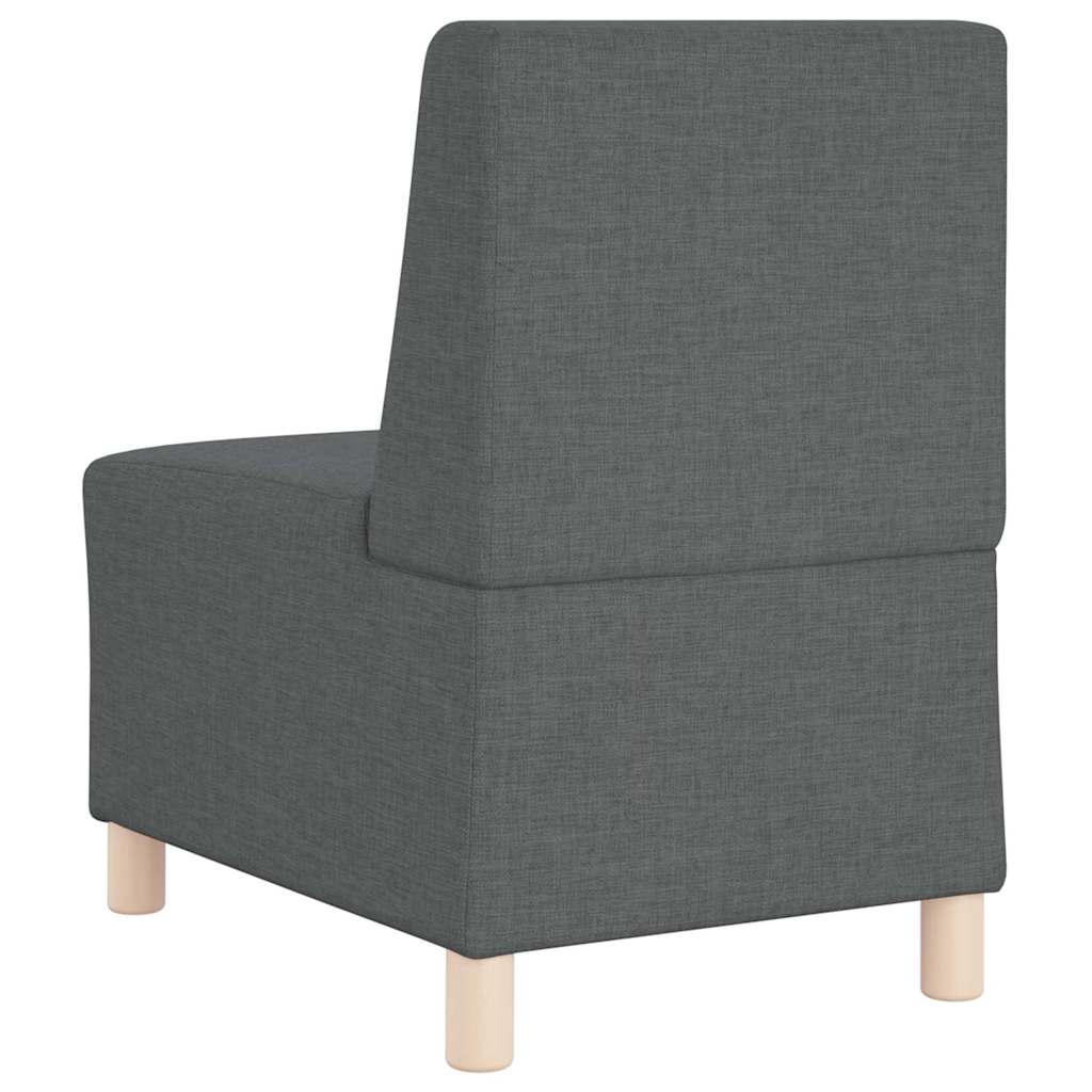 vidaXL Canapé modulable sans accoudoirs 3 pcs Gris foncé 55 x 74 x 82 cm Tissu