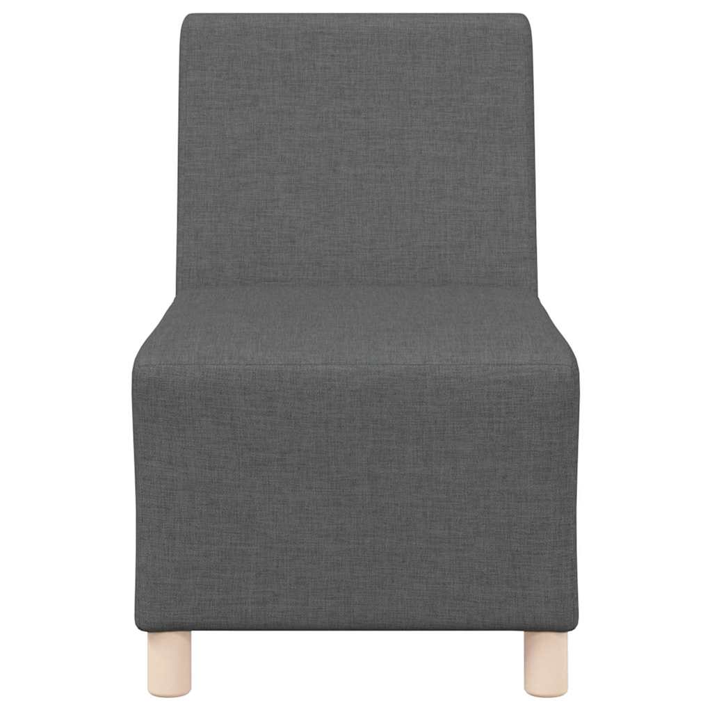 vidaXL Canapé modulable sans accoudoirs 3 pcs Gris foncé 55 x 74 x 82 cm Tissu