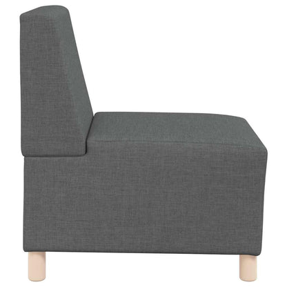 vidaXL Canapé modulable sans accoudoirs 3 pcs Gris foncé 55 x 74 x 82 cm Tissu