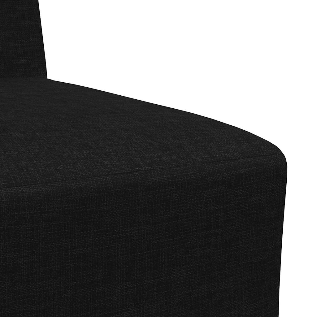 vidaXL Canapé modulaire sans accoudoirs 3 pcs Noir 55 x 74 x 82 cm Tissu