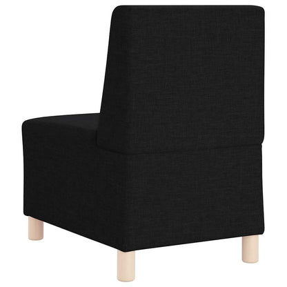 vidaXL Canapé modulaire sans accoudoirs 3 pcs Noir 55 x 74 x 82 cm Tissu