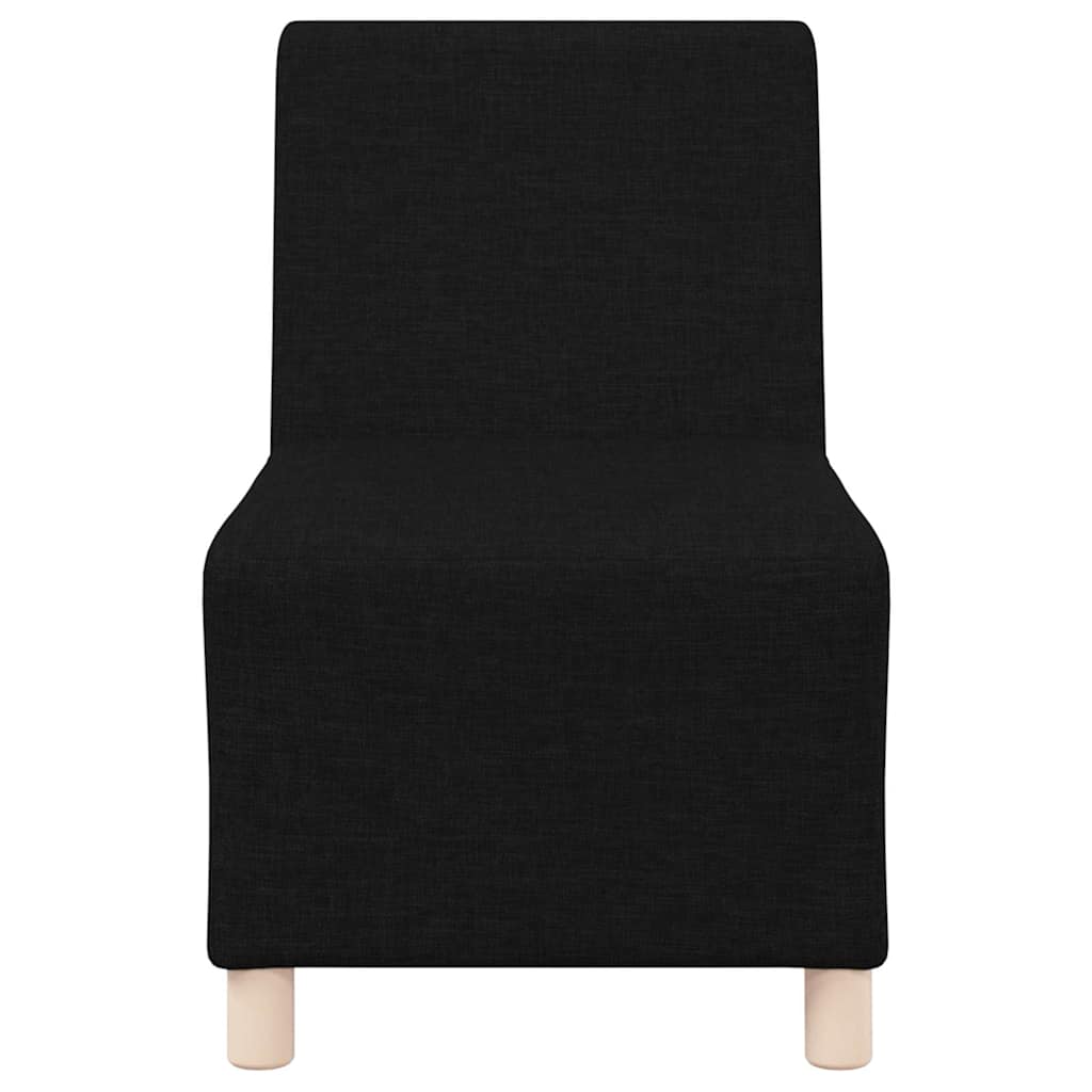 vidaXL Canapé modulaire sans accoudoirs 3 pcs Noir 55 x 74 x 82 cm Tissu