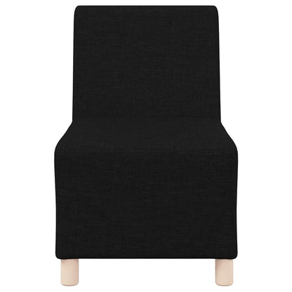 vidaXL Canapé modulaire sans accoudoirs 3 pcs Noir 55 x 74 x 82 cm Tissu