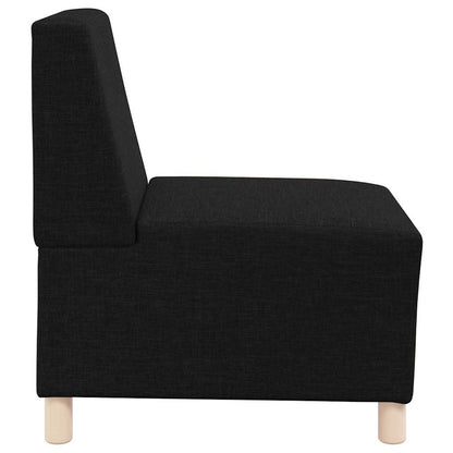 vidaXL Canapé modulaire sans accoudoirs 3 pcs Noir 55 x 74 x 82 cm Tissu