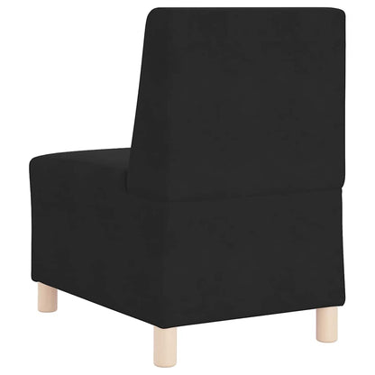 vidaXL Canapé modulable sans accoudoirs 3 pcs Noir 55 x 74 x 82 cm Velours