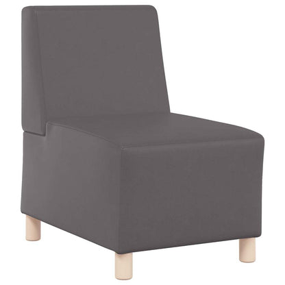 vidaXL Modulares Armfreies Sofa 3 pcs Grau 55 x 74 x 82 cm Kunstleder