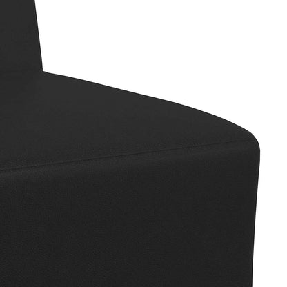 vidaXL Canapé modulaire sans accoudoirs 3 pcs Noir 55 x 74 x 82 cm