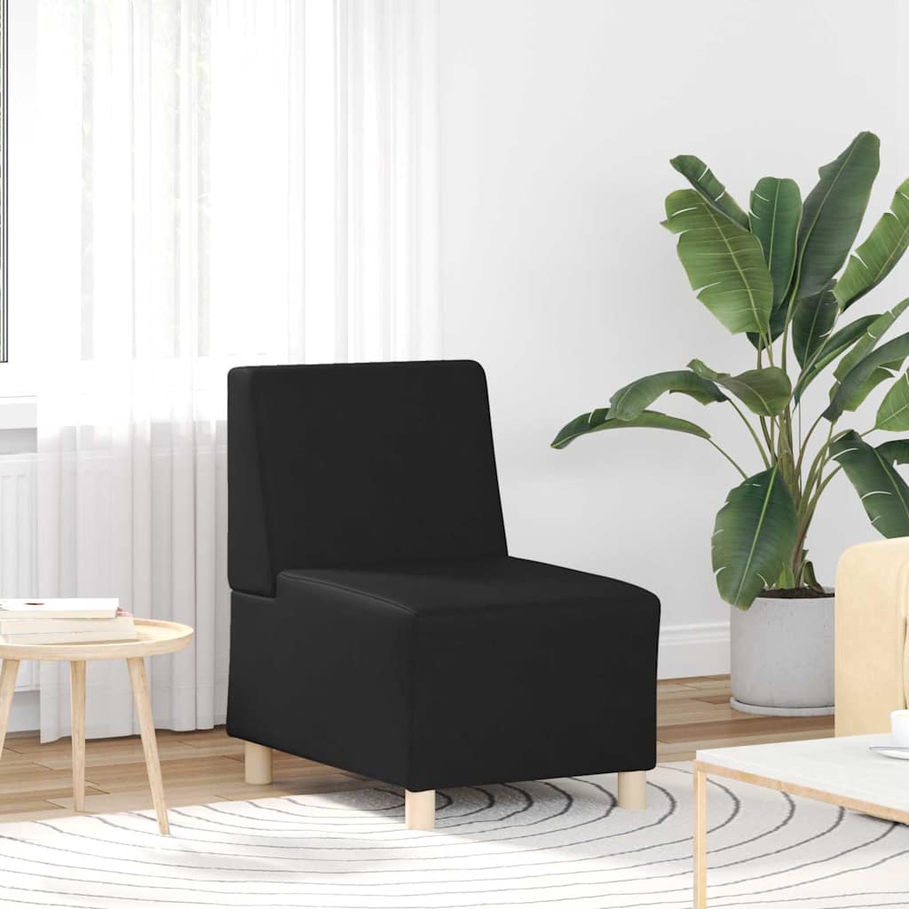 vidaXL Canapé modulaire sans accoudoirs 3 pcs Noir 55 x 74 x 82 cm