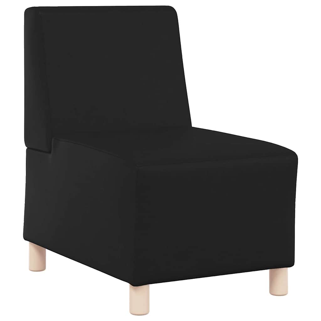 vidaXL Canapé modulaire sans accoudoirs 3 pcs Noir 55 x 74 x 82 cm