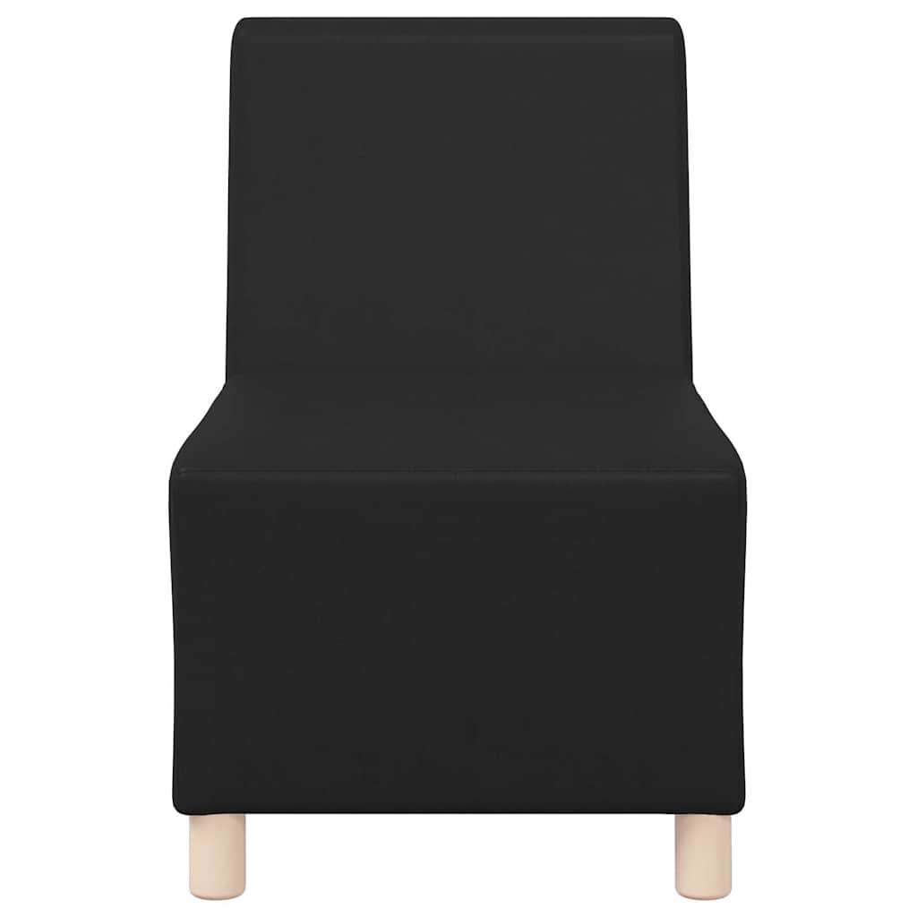 vidaXL Canapé modulaire sans accoudoirs 3 pcs Noir 55 x 74 x 82 cm