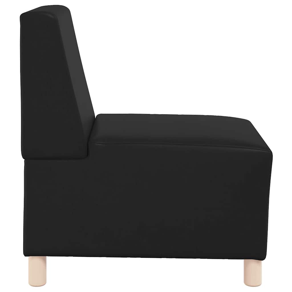 vidaXL Canapé modulaire sans accoudoirs 3 pcs Noir 55 x 74 x 82 cm